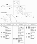 Water Pump Radiator Fan Diagram and Parts List for  Briggs and Stratton Engine